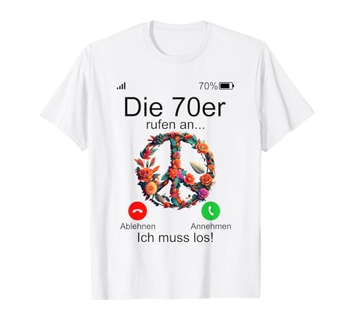 70er Jahre Bekleidung Damen Herren Hippie Kleidung Peace T-Shirt 70er Jahre Bekleidung Damen Herren Hippie Kleidung Peace T-Shirt von Hippie Kostüm Herren - Hippie Kleidung Damen