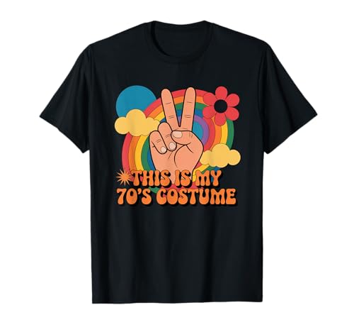 Lustiges This is My Seventies Kostüm Spruch Retro Damen Herren T-Shirt Lustiges This is My Seventies Kostüm Spruch Retro Damen Herren T-Shirt von Hippie Peace Halloween Outfit Groovy Vintage Look