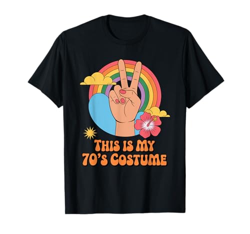 Lustiges This is My Seventies Kostüm Spruch Retro Damen Herren T-Shirt Lustiges This is My Seventies Kostüm Spruch Retro Damen Herren T-Shirt von Hippie Peace Halloween Outfit Groovy Vintage Look