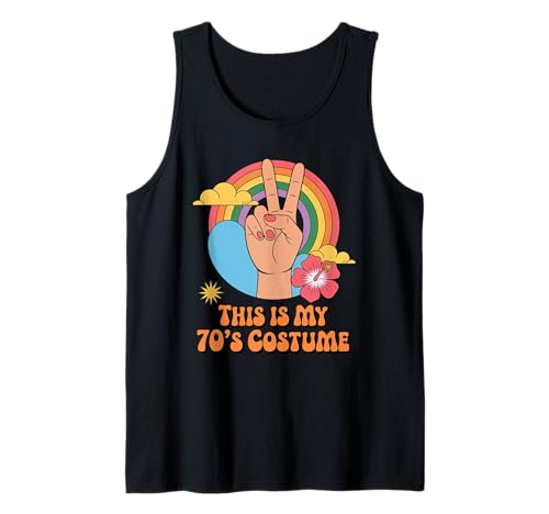 Lustiges This is My Seventies Kostüm Spruch Retro Damen Herren Tank Top Lustiges This is My Seventies Kostüm Spruch Retro Damen Herren Tank Top von Hippie Peace Halloween Outfit Groovy Vintage Look