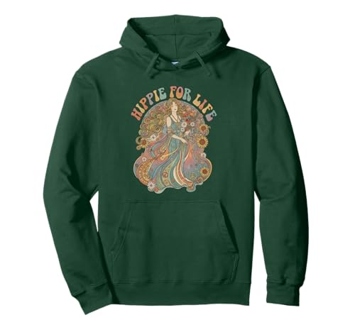 Hippie fürs Leben Hippie Pride Vintage Art Hippie Mädchen Retro Pullover Hoodie Hippie fürs Leben Hippie Pride Vintage Art Hippie Mädchen Retro Pullover Hoodie von Hippie Pride Tees 1960s Vintage Art