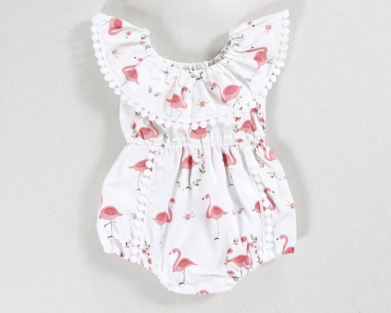 Flamingo Baby Mädchen Kleidung Romper Outfits Kleinkind Strampler 1 von HippieBabeLane