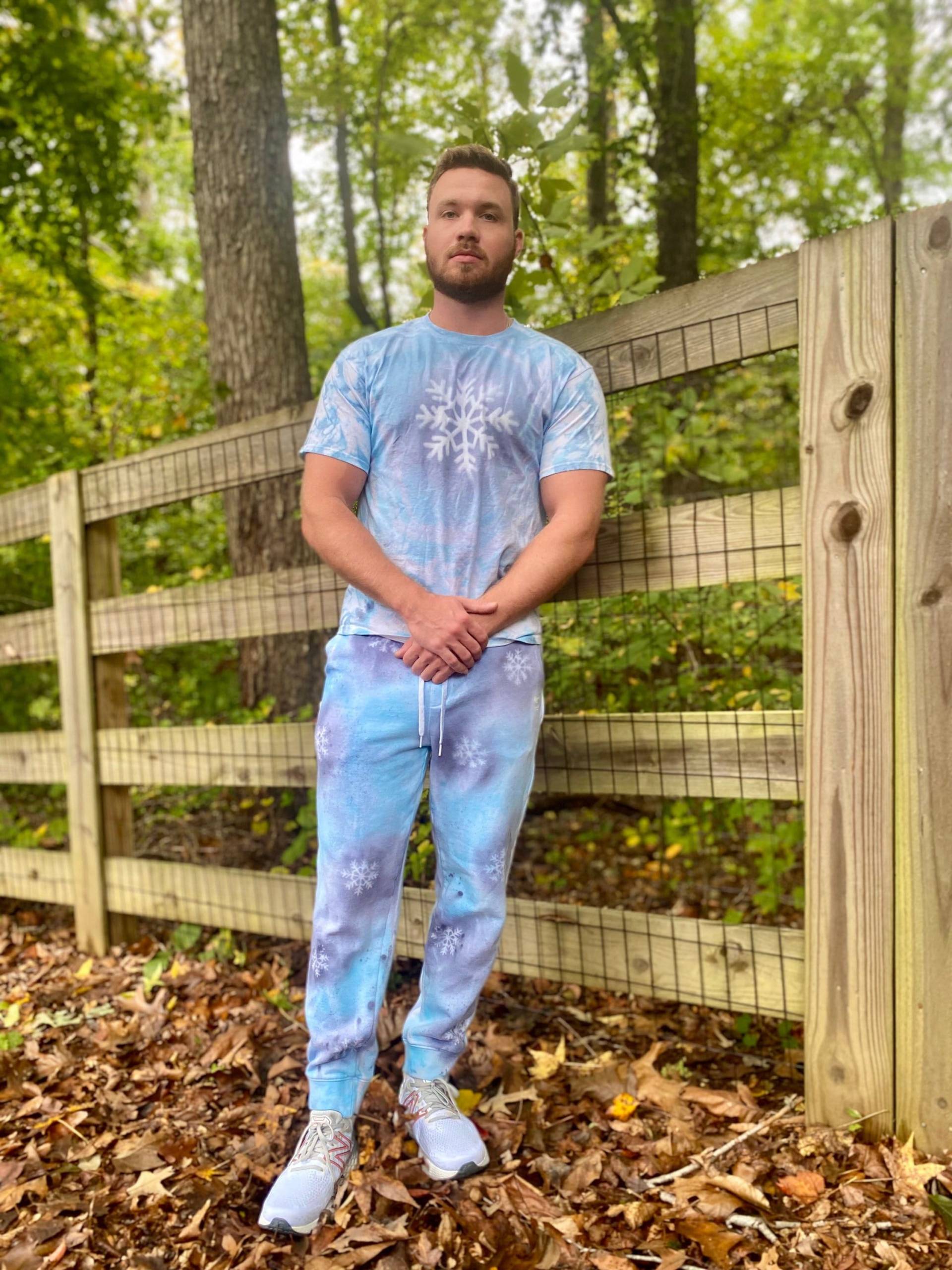 Schneeflocke T-Shirt, Winter Batik Hippie Top, Benutzerdefinierte Urlaub T-Shirt von HippieComfort