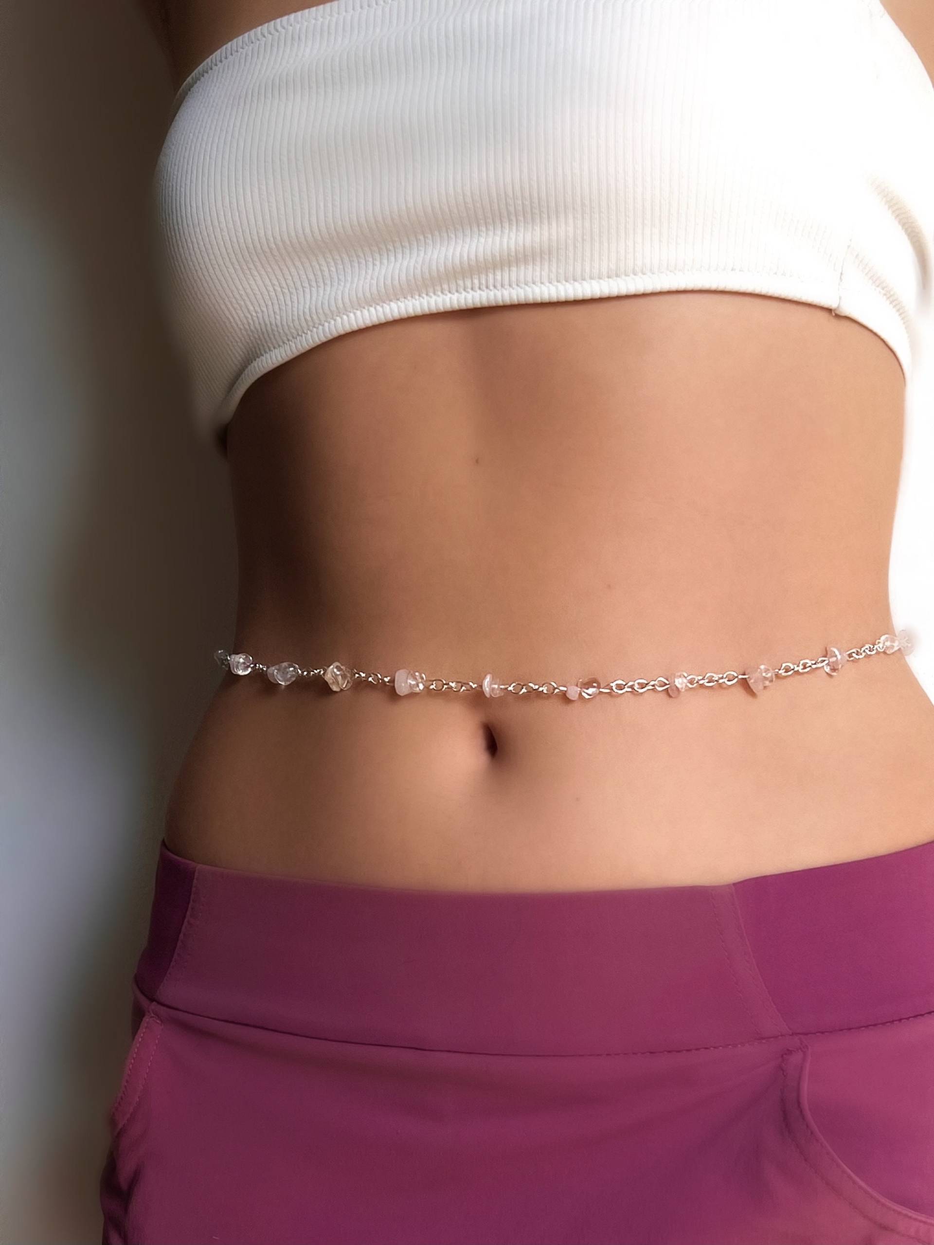 Benutzerdefinierte Kristall Hippie Taille Kette | Zubehör Perlen Charme Einzigartige Benutzerdefinierte Taillenkette von HippieHairBeads