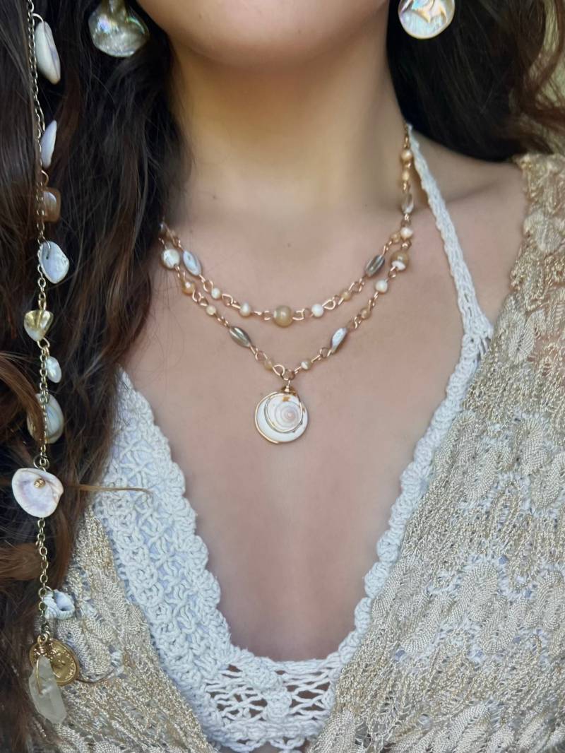 Eos Kristall Und Perlen Halskette Ohrring Set | Einzigartige Gold Oder Silber Entworfen Von Hippie Haar von HippieHairBeads