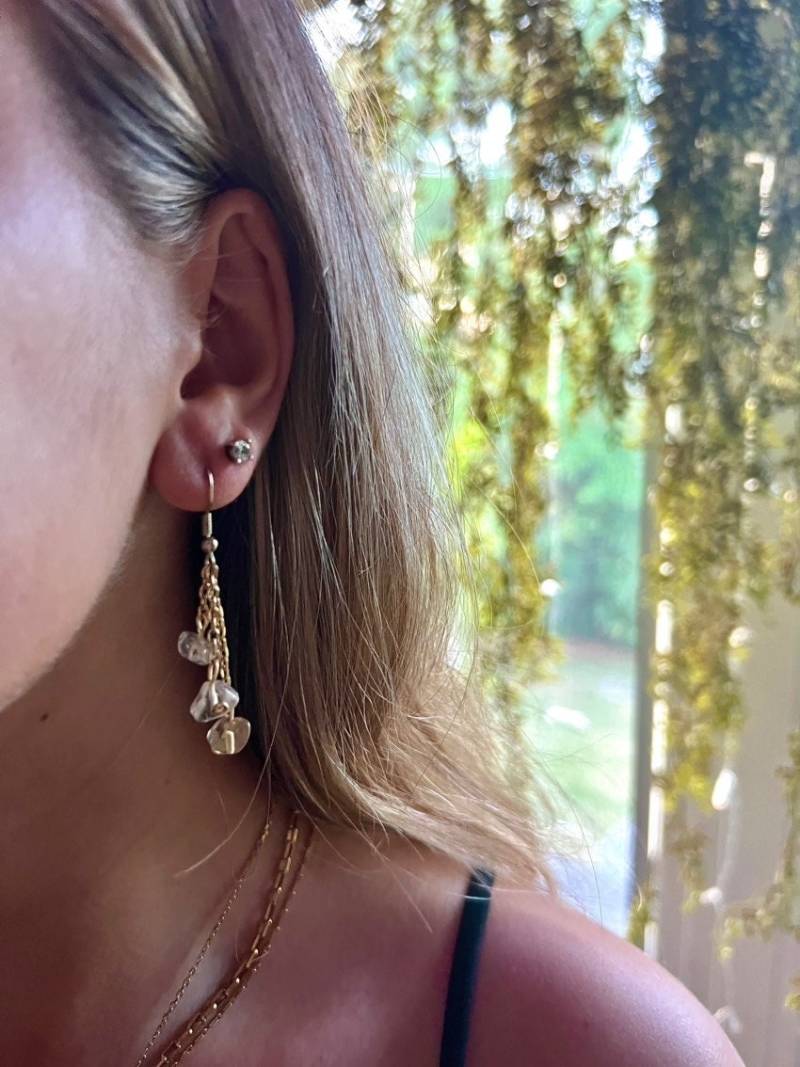 Kristallohrringe Benutzerdefinierte Edelsteinohrringe Im Hippie-stil von HippieHairBeads