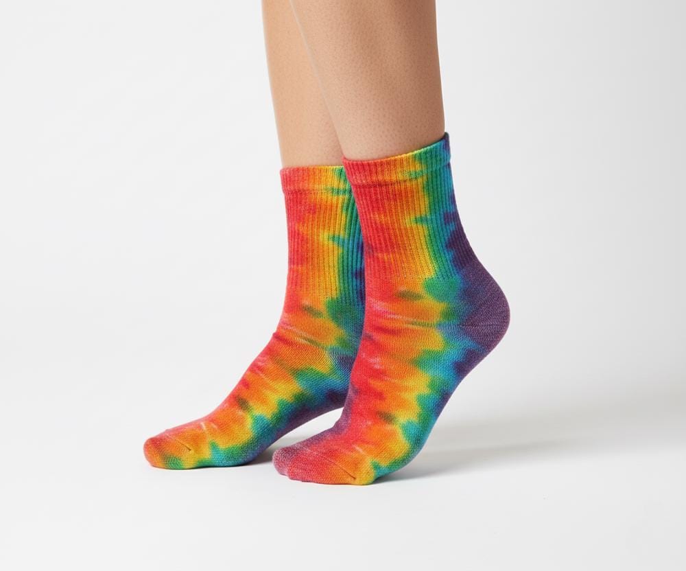 Tie Dye Sockenpaket - 3 Paar Handgefertigte Damensocken, Regenbogen Boho Hippie Festival Wear, Auf Bestellung Angefertigt Tie Dye Sockenpaket - 3 Paar Handgefertigte Damensocken, Regenbogen Boho Hippie Festival Wear, Auf Bestellung Angefertigt von HippieKissed