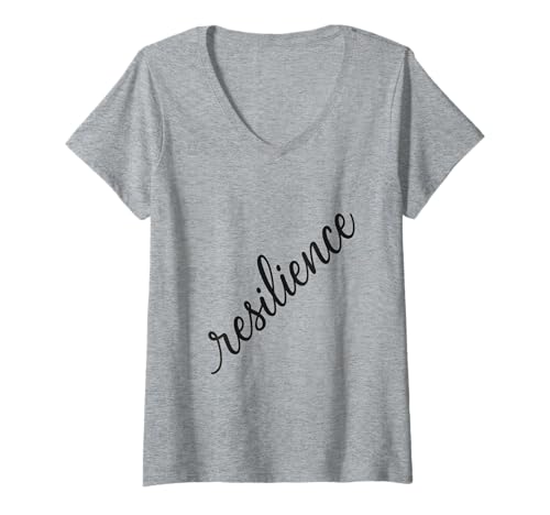 Damen Resilience inspirierendes Zitat Wort Grafik Cute Divorce T-Shirt mit V-Ausschnitt Damen Resilience inspirierendes Zitat Wort Grafik Cute Divorce T-Shirt mit V-Ausschnitt von HippieLove Boho Yoga Yogi