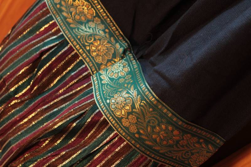 Hippie Beutel in Dunkelblau, Stoffbeutel Im Boho-Chic Aus Indien von StMadiha