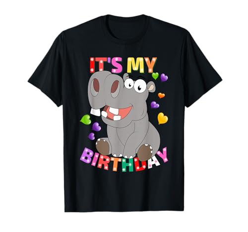 It's My Birthday Nilpferd für Frauen, Teenager, Mädchen, Geburtstag, Nilpferd T-Shirt It's My Birthday Nilpferd für Frauen, Teenager, Mädchen, Geburtstag, Nilpferd T-Shirt von Hippo Birthday