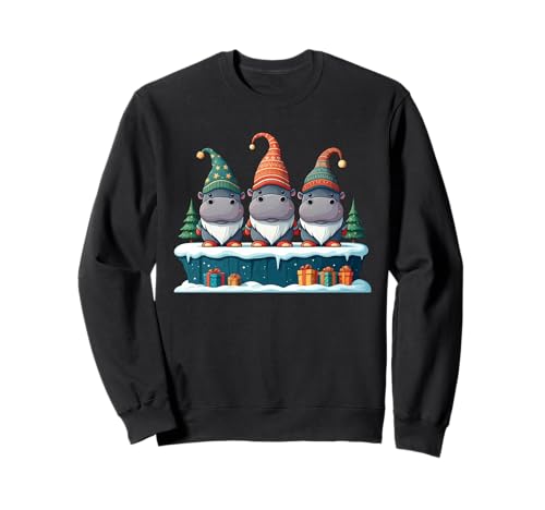 Lustiger Nilpferd-Zwerg für Damen und Herren Sweatshirt Lustiger Nilpferd-Zwerg für Damen und Herren Sweatshirt von Hippo Lovers Hippopotamus Christmas Costume Kid