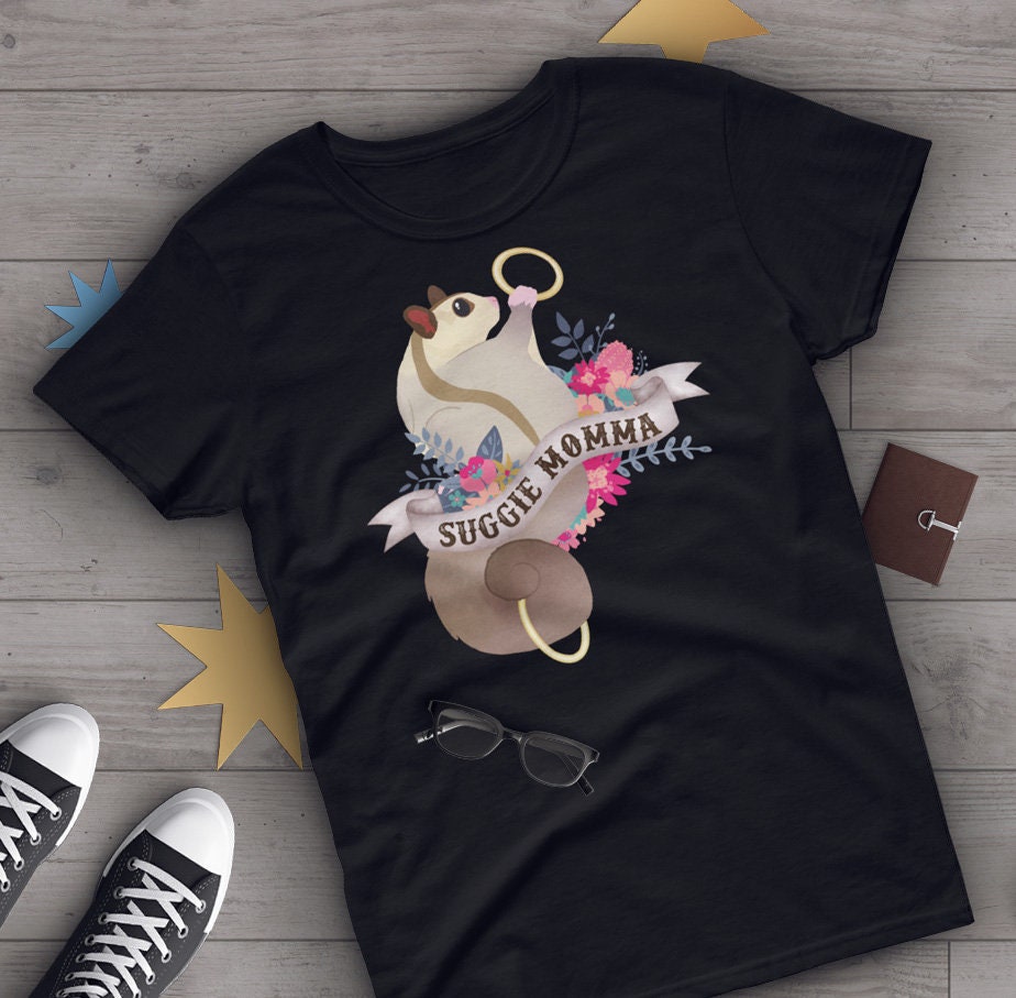Sugar Glider Shirt, Frauen, Liebhaber Geschenk, Süßes T-Shirt, Haustier-Liebhaber Tshirt, Grafik Tops Kleidung, Beuteltier, Blau Sugar Glider Shirt, Frauen, Liebhaber Geschenk, Süßes T-Shirt, Haustier-Liebhaber Tshirt, Grafik Tops Kleidung, Beuteltier, Blau von HippoAndKelpie