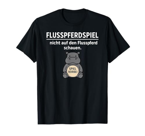 Lustiges Nilpferd Don't Look Game Over Tierliebhaber Jungen Mädchen Kinder T-Shirt von HippoAxis1