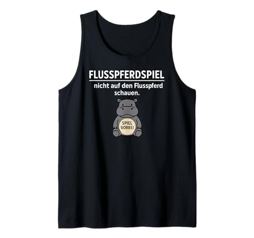 Lustiges Nilpferd Don't Look Game Over Tierliebhaber Jungen Mädchen Kinder Tank Top von HippoAxis1