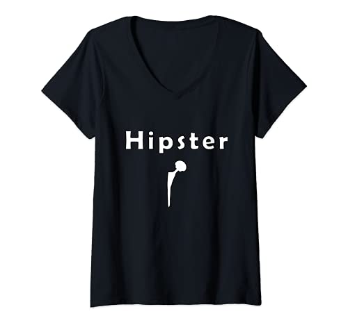 Damen Hipster Lustig Hüftoperation Gute Besserung T-Shirt mit V-Ausschnitt Damen Hipster Lustig Hüftoperation Gute Besserung T-Shirt mit V-Ausschnitt von Hipster Lustig Hüftoperation Gute Besserung