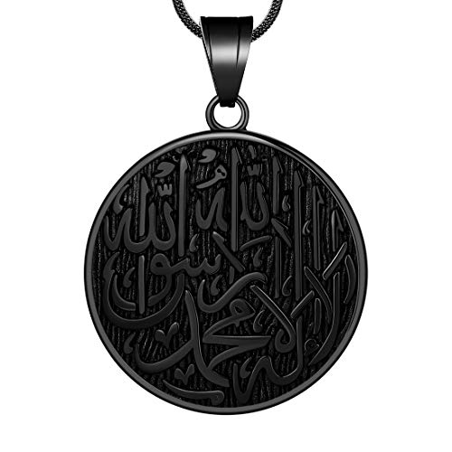 Hipunk Allah Halskette Herren Muslim Anhänger Black Gun Plated Islamisch Arabisch Geschenk 316L Edelstahl Islam Schmuck SP0049B Hipunk Allah Halskette Herren Muslim Anhänger Black Gun Plated Islamisch Arabisch Geschenk 316L Edelstahl Islam Schmuck SP0049B von Hipunk