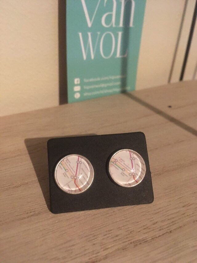 U-Bahn-Karte Ohrringe von HipvanWol