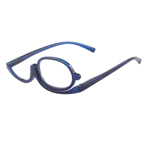 Hiraith Vergrößerungs-Augen-Make-up-Brille, Einzellinse, Rotierende Brille, Damen-Make-up, Unverzichtbares Werkzeug (Blau) von Hiraith