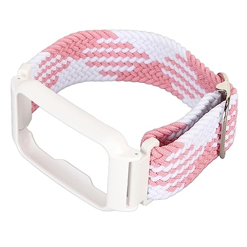 Uhrenarmband, Verstellbare Größe, Waschbares Armband für Herren Zum Ausgehen (Rosa Weiß mit weißem Rahmen) von Hiraith