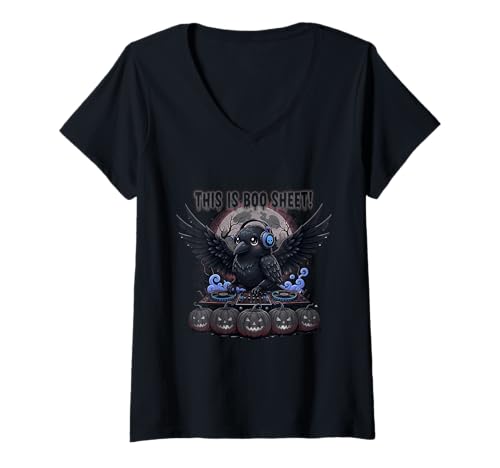 Damen Das ist Boo Sheet Dubbing Craw Halloween-Süß T-Shirt mit V-Ausschnitt Damen Das ist Boo Sheet Dubbing Craw Halloween-Süß T-Shirt mit V-Ausschnitt von Hiral Goswami