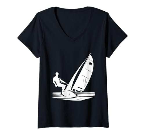 Damen Olympia Kreuzfahrtboot T-Shirt mit V-Ausschnitt Damen Olympia Kreuzfahrtboot T-Shirt mit V-Ausschnitt von Hiral Goswami