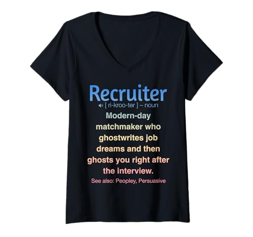 Damen Personalvermittler T-Shirt mit V-Ausschnitt Damen Personalvermittler T-Shirt mit V-Ausschnitt von Hiring Humor Gifts for Recruiters