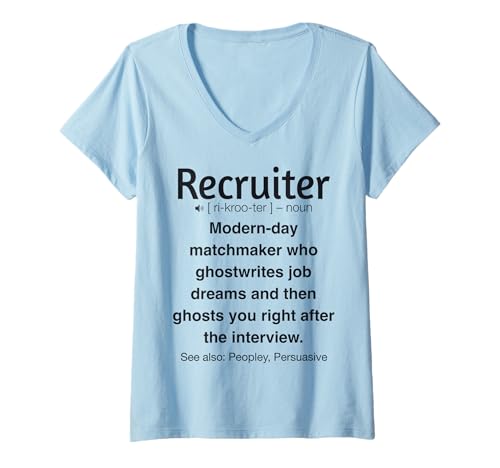 Damen Personalvermittler T-Shirt mit V-Ausschnitt Damen Personalvermittler T-Shirt mit V-Ausschnitt von Hiring Humor Gifts for Recruiters