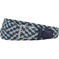 Tom Rusborg Elastischer Flechtgürtel im Farbmix mit Leder-Details in 115 von Tom Rusborg