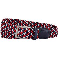 Tom Rusborg Elastischer Flechtgürtel im Farbmix mit Leder-Details in 115 von Tom Rusborg