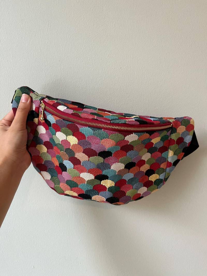 Bauchtasche Bunt Pfau, Geschenk Für Sie von HirokoSchuppHandmade