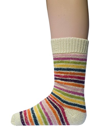 Hirsch Natur, Baby und Kinder Vollplüsch Ringelsocken, 100% Wolle (kbT) (15-17, Natur (Ringel)) von Hirsch Natur