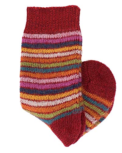 Hirsch Natur, Baby und Kinder Vollplüsch Ringelsocken, 100% Wolle (kbT) (18-20, Rot (Ringel)) von Hirsch Natur