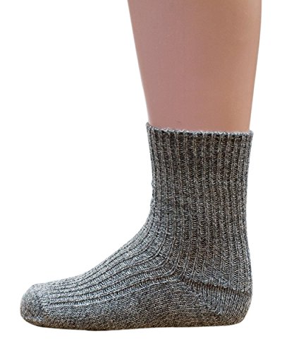 Hirsch Natur Grobstrick Socken, Strümpfe für Baby´s und Kinder aus 100% BIO Schurwolle (kbT) (18-20, Norweger) von Hirsch Natur