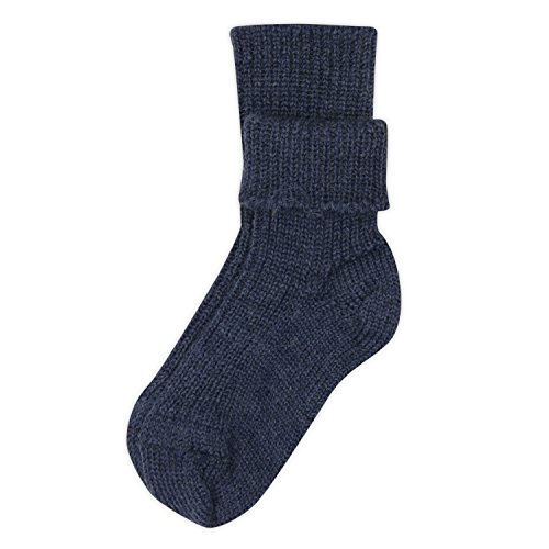 Hirsch Natur Grobstrick Socke, Größe 31.32, Farbe Jeans aus 100% Schurwolle kbT von Hirsch Natur