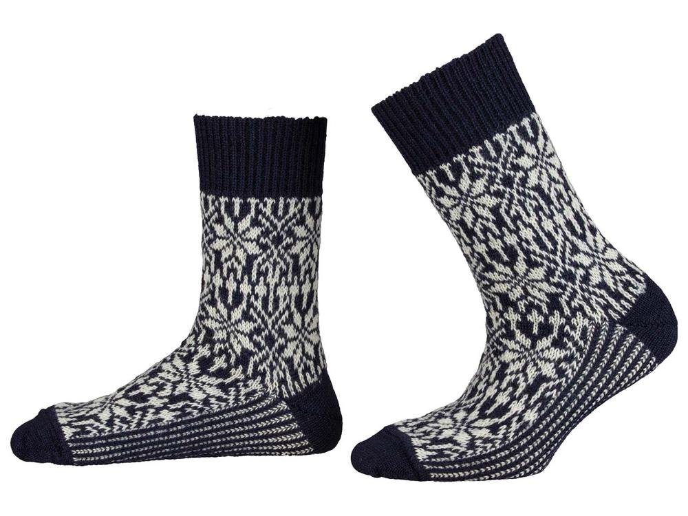 Hirsch Natur Socken Hirsch Natur Unisex-Wollsocken 'Norweger Sternenmu von Hirsch Natur