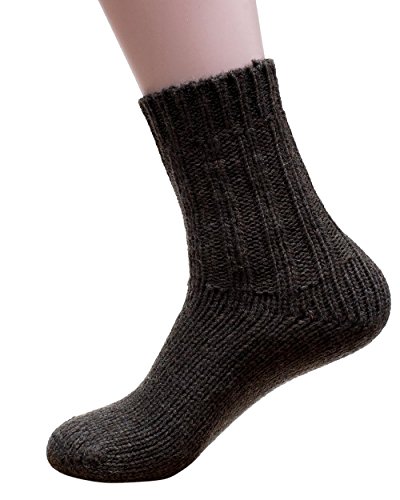 Hirsch Natur Dicke Socken, 100% Wolle (kbT), Braun, 47-48 von Hirsch Natur