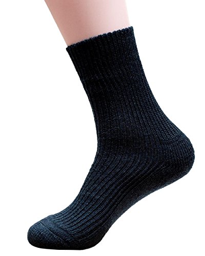 Hirsch Natur Socken mit Plüschsohle, Schwarz, 70% Wolle(kbA) 30% Seide (44/46) von Hirsch Natur