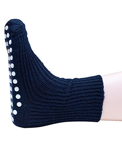 Hirsch Natur Stoppersocken für Kinder, 100% Schurwolle kbT (15-17, blau) von Hirsch Natur