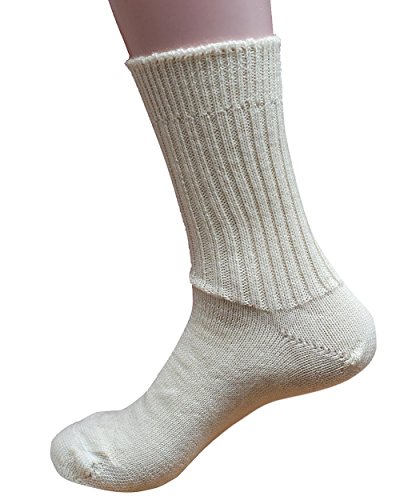 Hirsch Natur Socken mittelschwer, 100% Wolle (kbT), 3 Farben (2. UK 5-6 / EU 38-39, Undyed) von Hirsch Natur