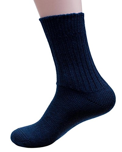 Socken mittelschwer, 100Prozent Wolle (kbT), Hirsch Natur,navy,38-39 von Hirsch Natur