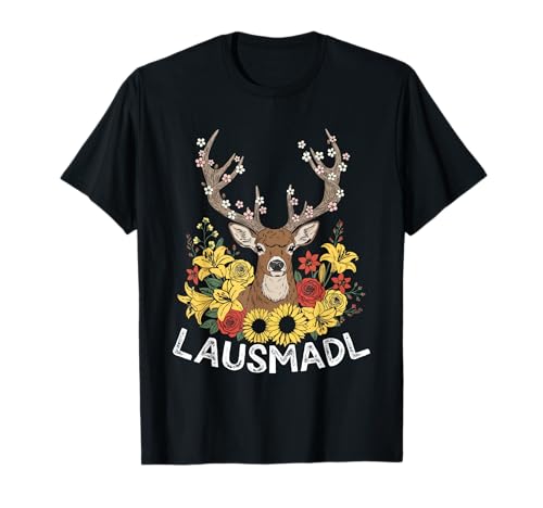 Lausmadl Hirschkopf Trachtenoutfit Kinder Lustig Tracht T-Shirt Lausmadl Hirschkopf Trachtenoutfit Kinder Lustig Tracht T-Shirt von Hirsch Oktoberfest Natur Alpen Lausmadl Hirschkopf