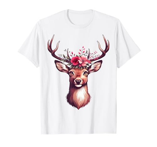 Trachtenshirt Damen weiß mit Hirsch Ersatz Dirndl Trachten T-Shirt Trachtenshirt Damen weiß mit Hirsch Ersatz Dirndl Trachten T-Shirt von Hirsch T-Shirt Damen Trachtenshirt