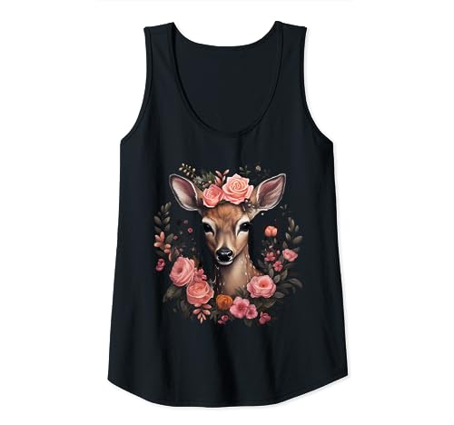 Hirsch T-Shirt Damen Trachtenshirt Dirndl Shirt Trachten Tank Top Hirsch T-Shirt Damen Trachtenshirt Dirndl Shirt Trachten Tank Top von Hirsch mit rosa Blumen Trachtenshirt Damen