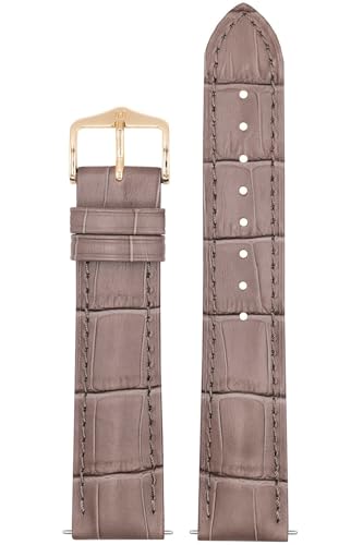 Hirsch Leder-Armband für Uhren Duke M 20 mm Taupe 01028137-1-20 von HIRSCH H