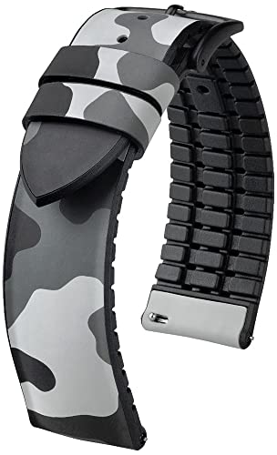 HIRSCH Uhren-Band John L - modisches Premium-Wechselband für Deine Armbanduhr - Grau - 20 mm von HIRSCH