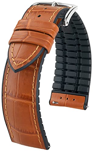 HIRSCH Uhren-Band Paul L - modisches Premium-Lederband für Deine Armbanduhr - Honig - 20 mm von HIRSCH