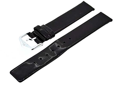 Hirsch Uhrenarmband Basic Schwarz 10203680-18 Leder 18mm Glanz 6070 von Hirsch