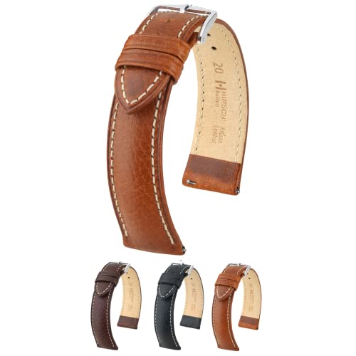 Hirsch Uhrenarmband Boston L 20 mm Leder Goldbraun 01302070-2-20 von HIRSCH H