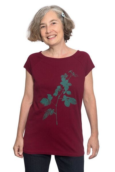 Hirschkind Bio-& Fair-Trade-Frauenshirt "Brombeere" weinrot von Hirschkind