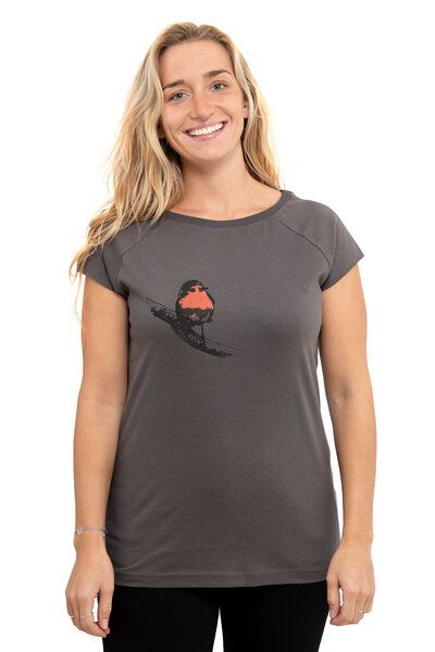 Hirschkind Fair-Trade-Frauenshirt mit Raglanärmeln "Rotkehlchen" - Made in Kenia - grau Hirschkind Fair-Trade-Frauenshirt mit Raglanärmeln "Rotkehlchen" - Made in Kenia - grau von Hirschkind